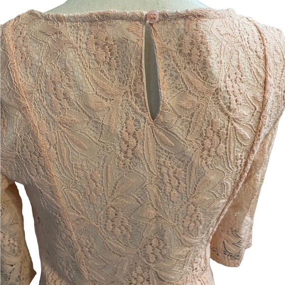 𝅺ANTHROPOLOGIE Maeve Dress Size Small Dusty Pink Lace Lined Dress With p… - Picture 5 of 16